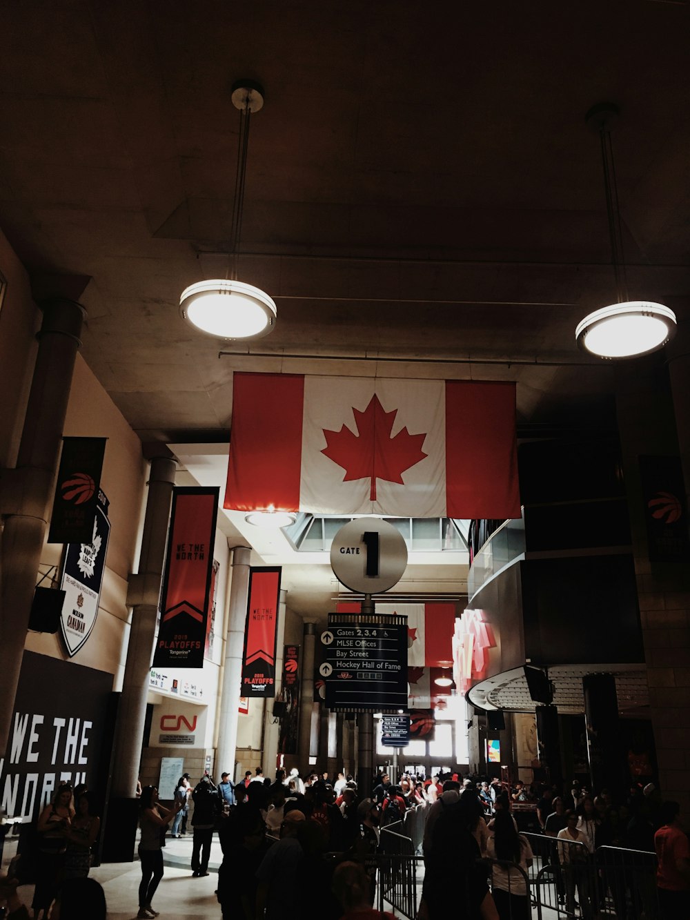 flag of Canada in room close-up photography