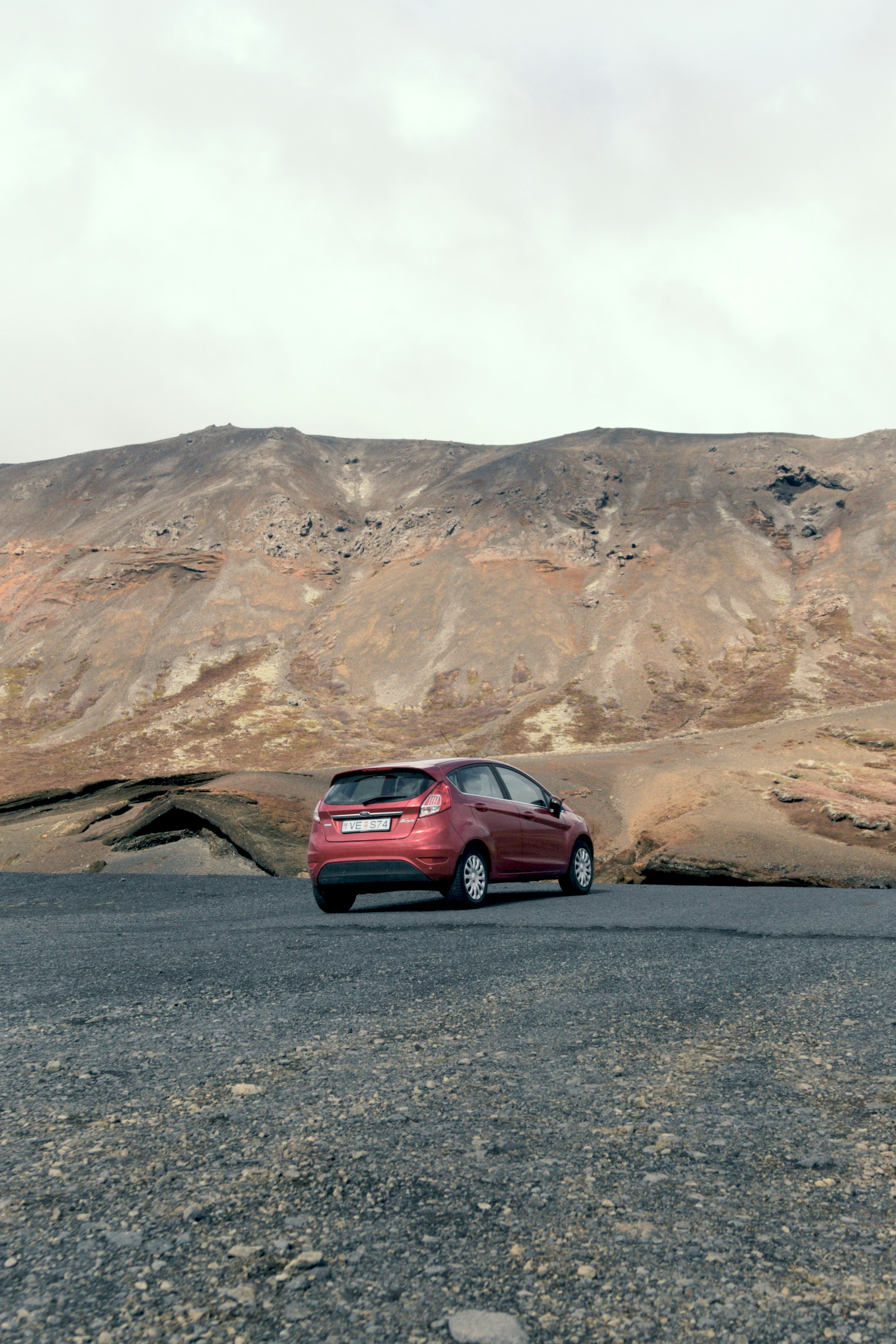 red five door hatchback