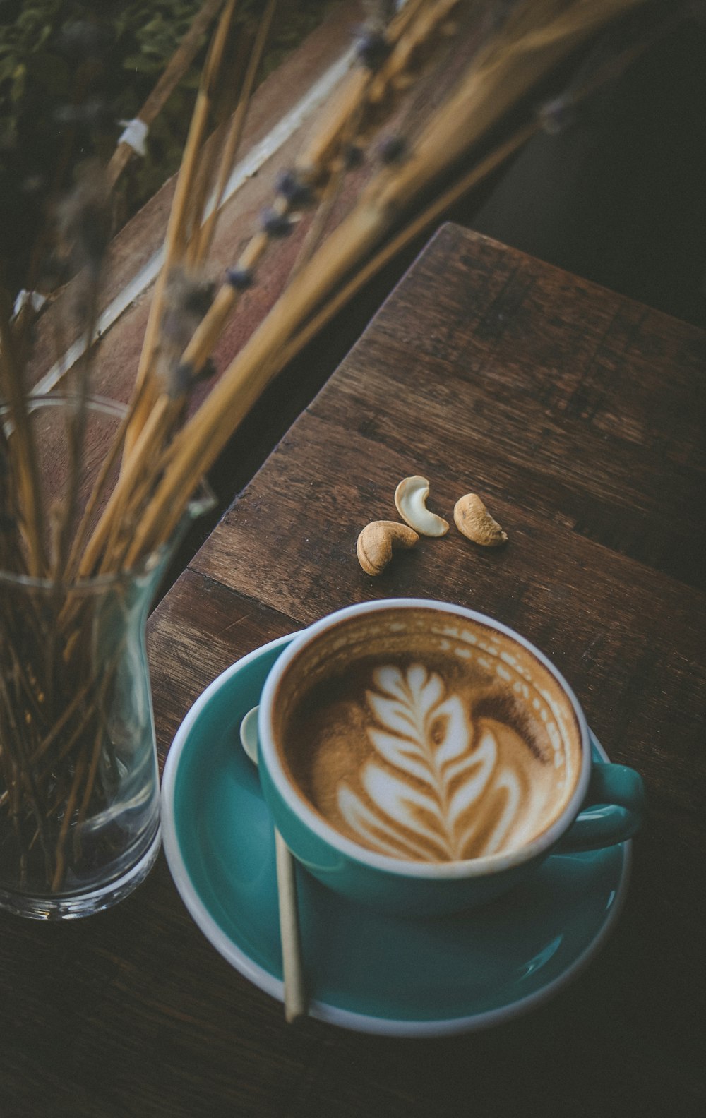 green ceramic cup