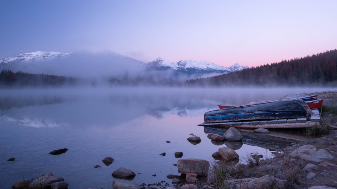 boat on ground beside body of water,