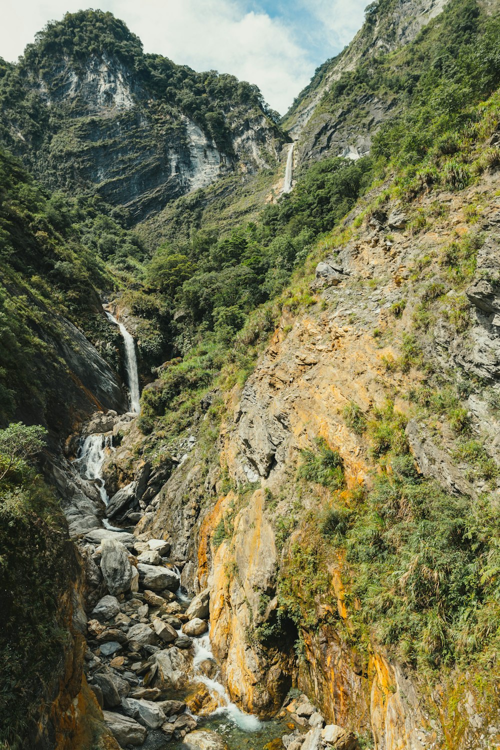 landscape photo of a waterfall