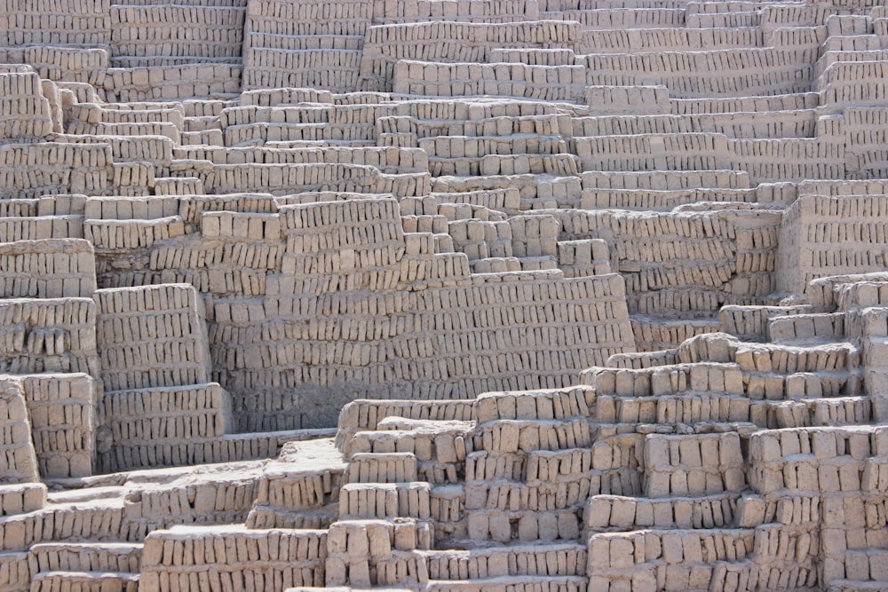 stack of grey blocks