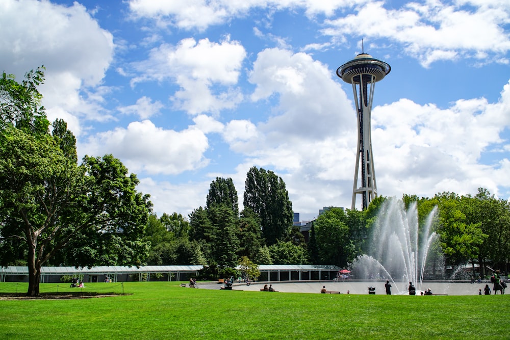 aerial photo of Space Needle