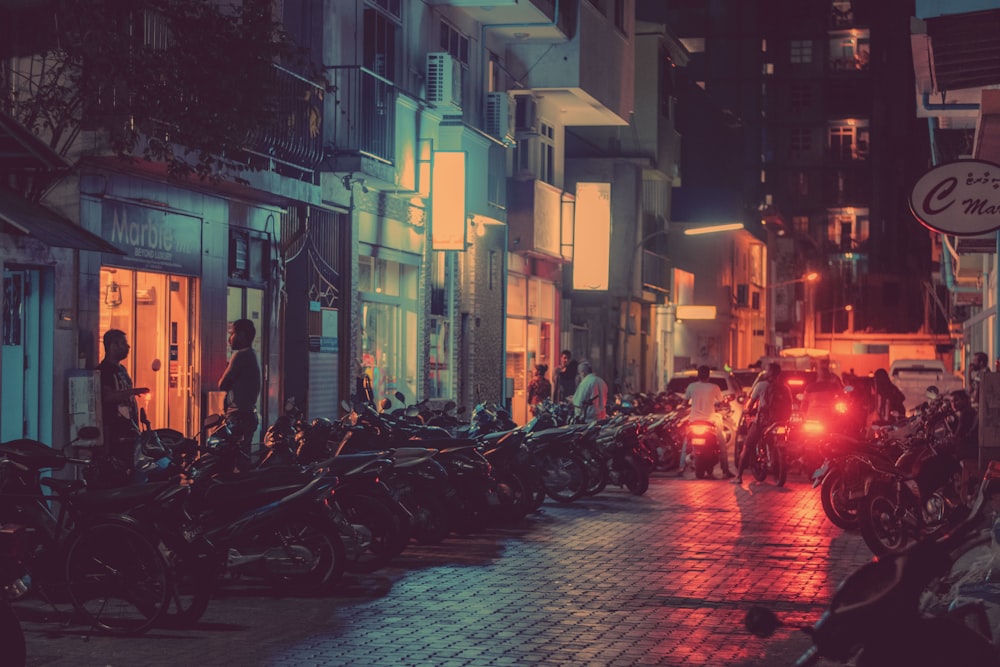 group of people riding motorcycle during nighttime