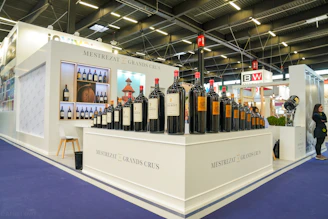 wine bottles on top of table