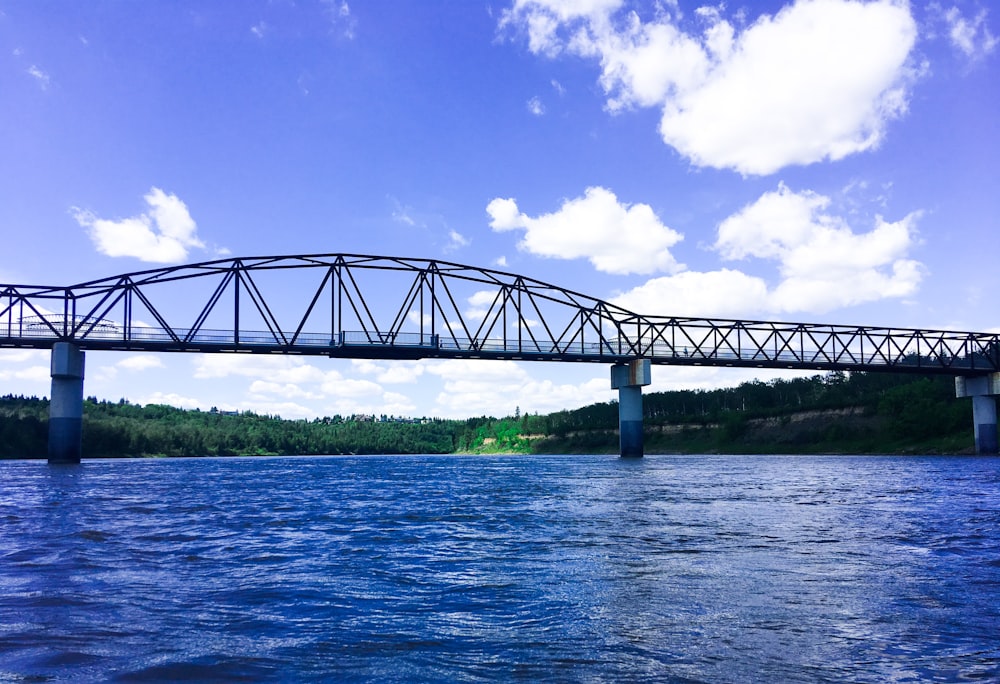 architectural photography of white bridge