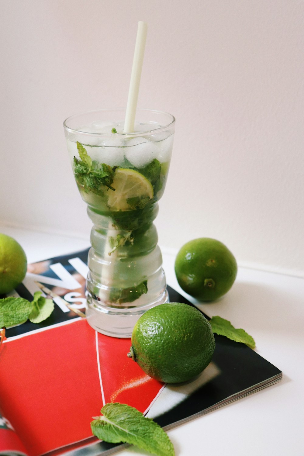 lemon infused water in glass