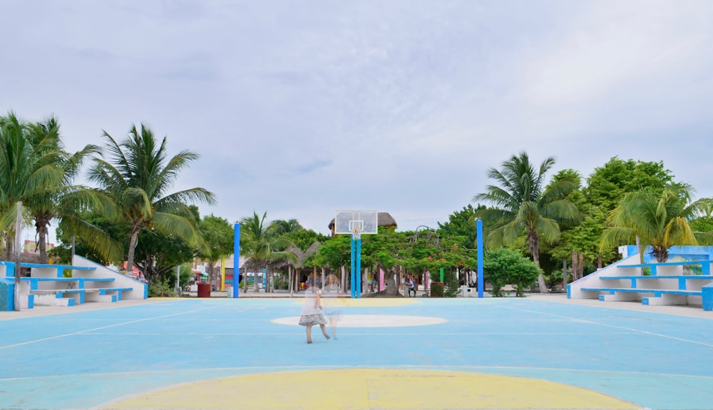 empty basketball court