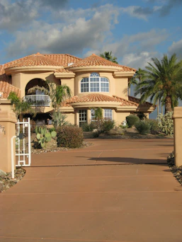 beige painted 2-storey house