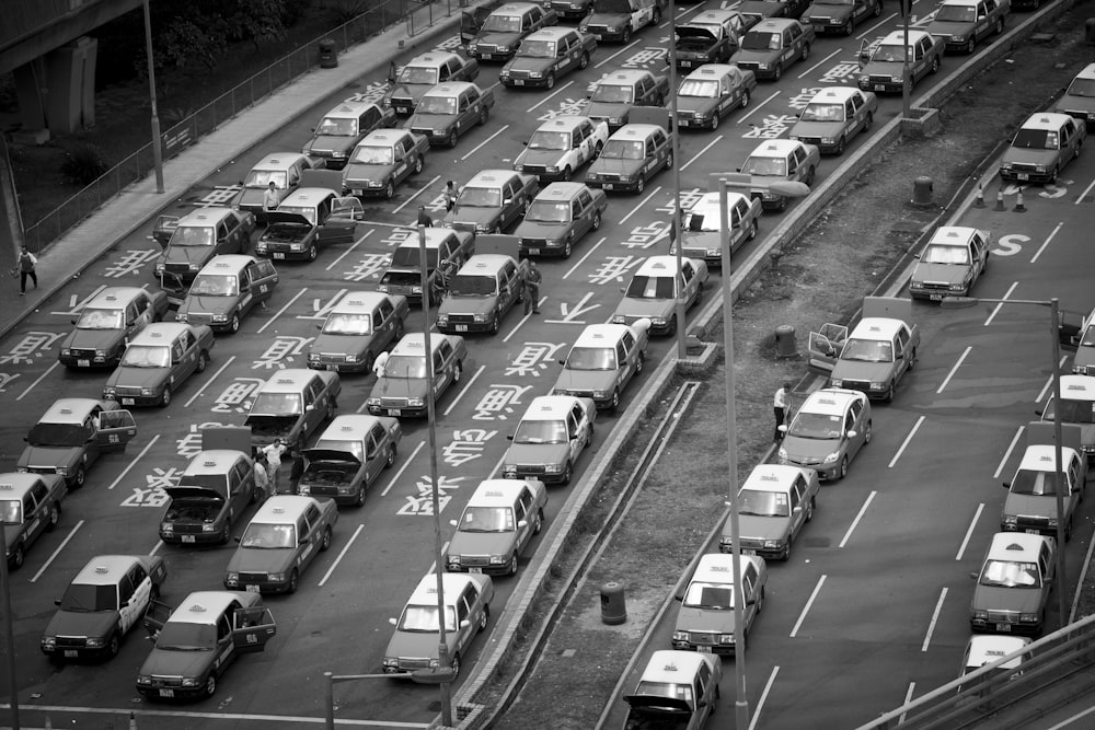 gray scale photo of vehicle