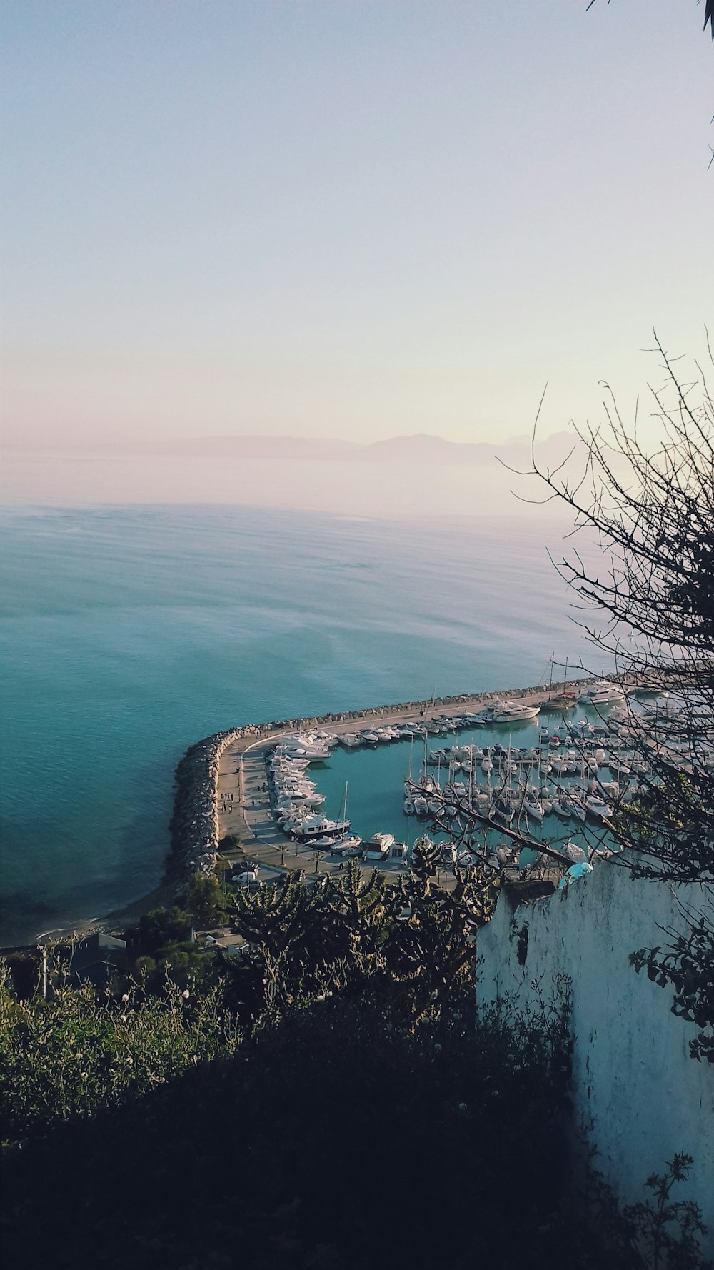 Photographie aérienne de la mer