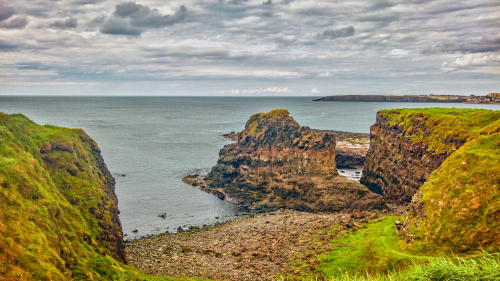 grey cloudy sky over the sea