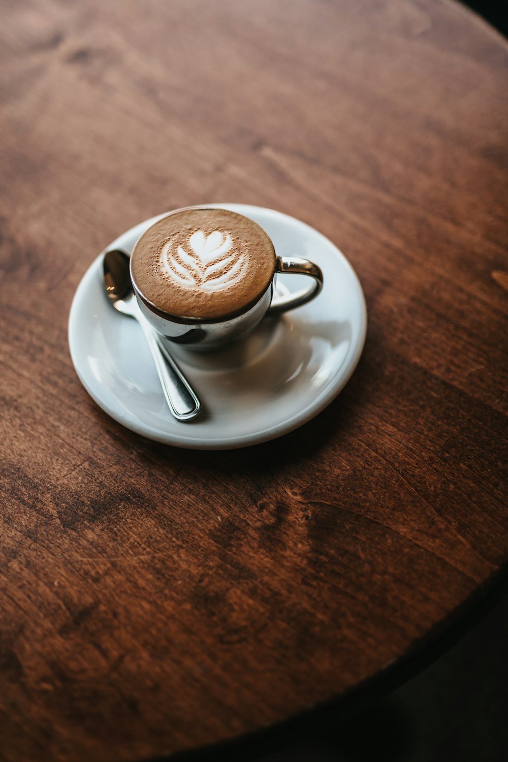 coffee on cup and saucer