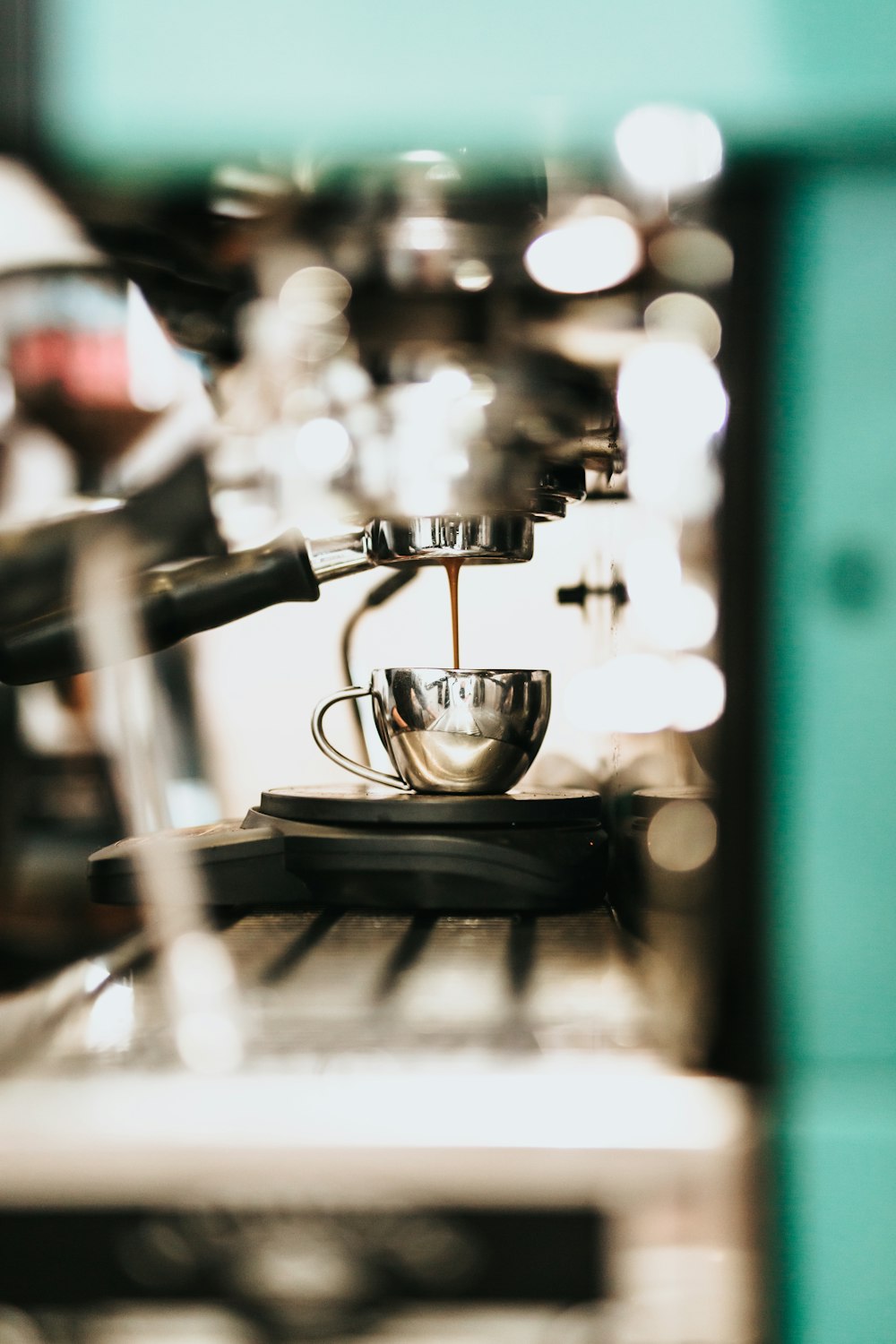máquina de café expresso cinza