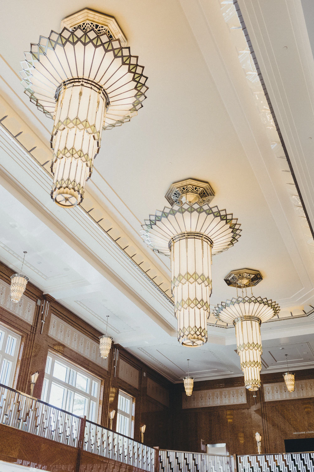 White chandeliers