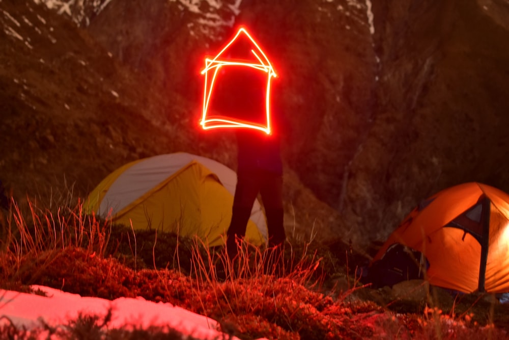 yellow dome tent