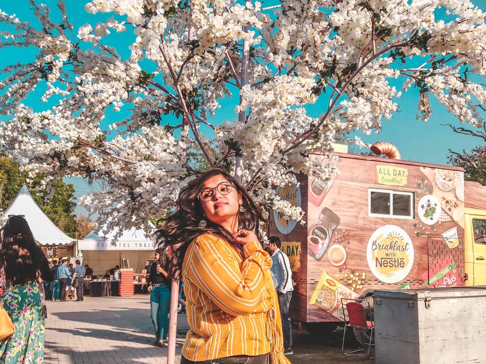 woman near tree