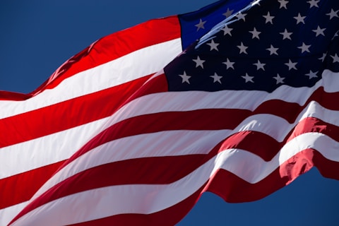 American flag: united states travel itinerary
