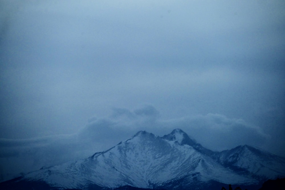 icy mountain aerial scenery