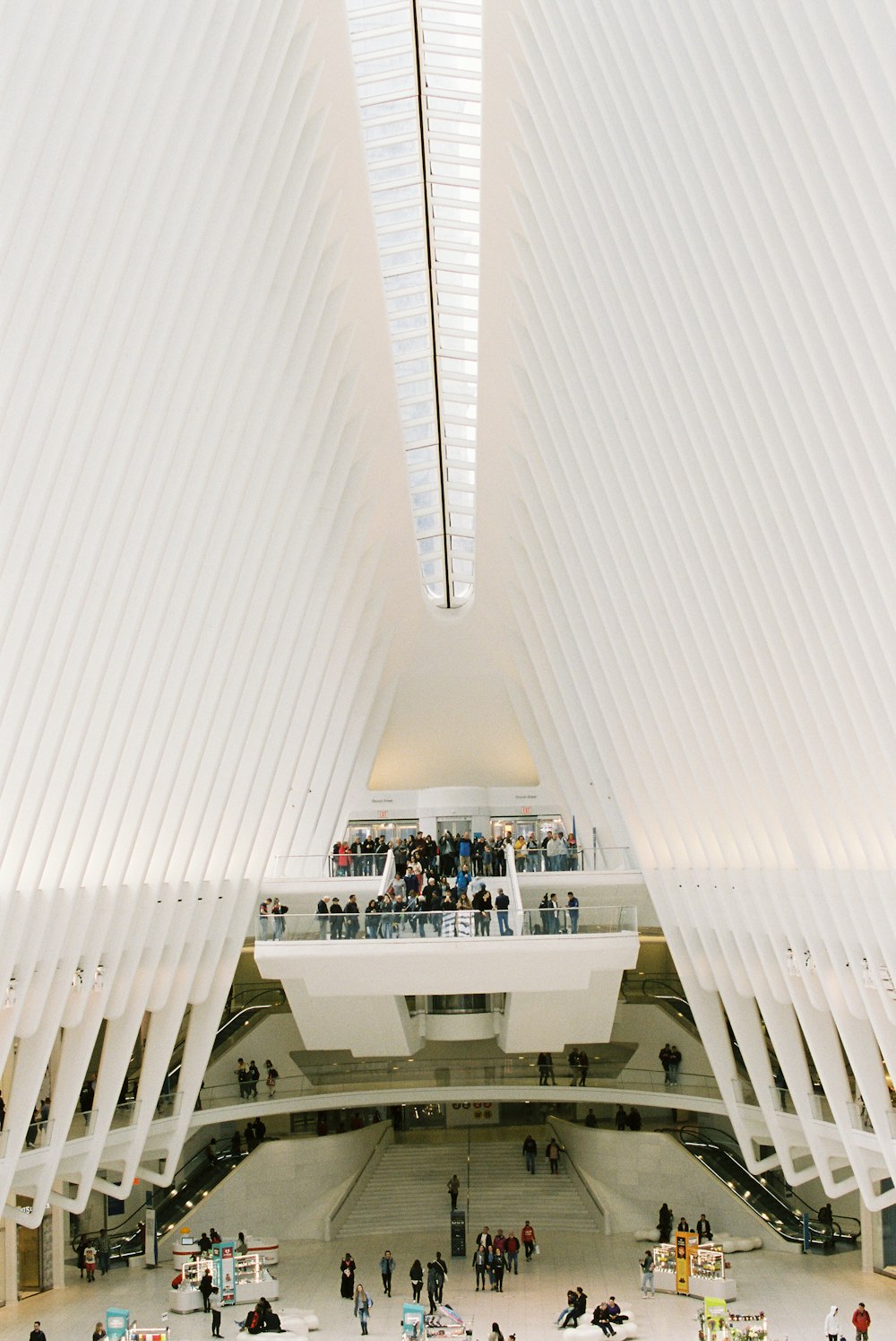 people inside white building