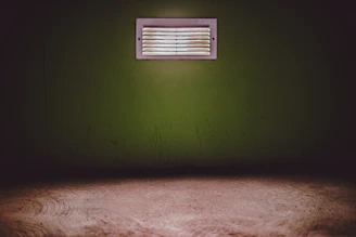 A well-ventilated, mold-free room after thorough remediation and cleaning.