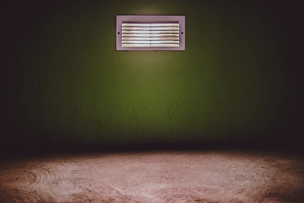 A well-ventilated, mold-free room after thorough remediation and cleaning.
