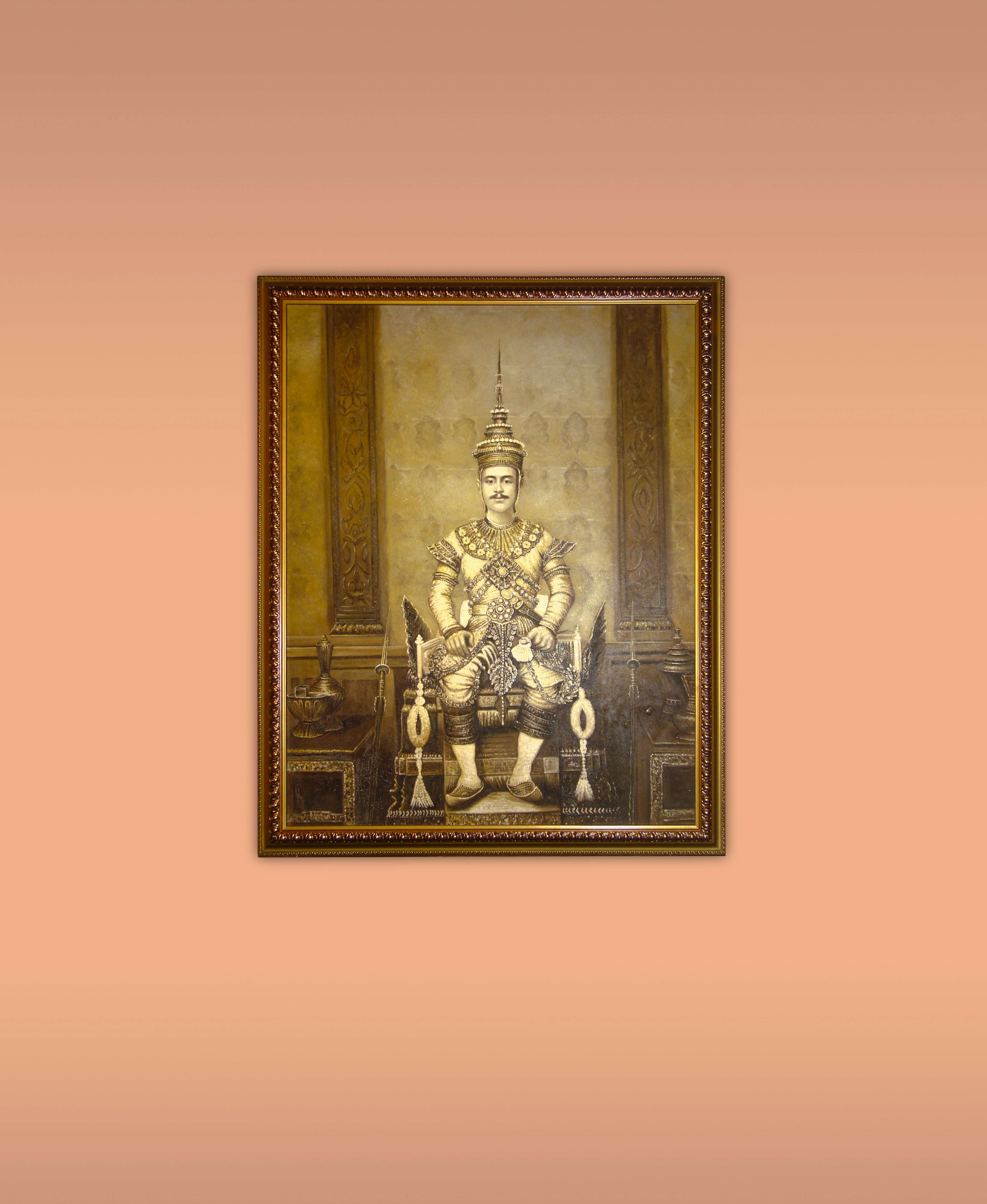 religious painting with wooden frame