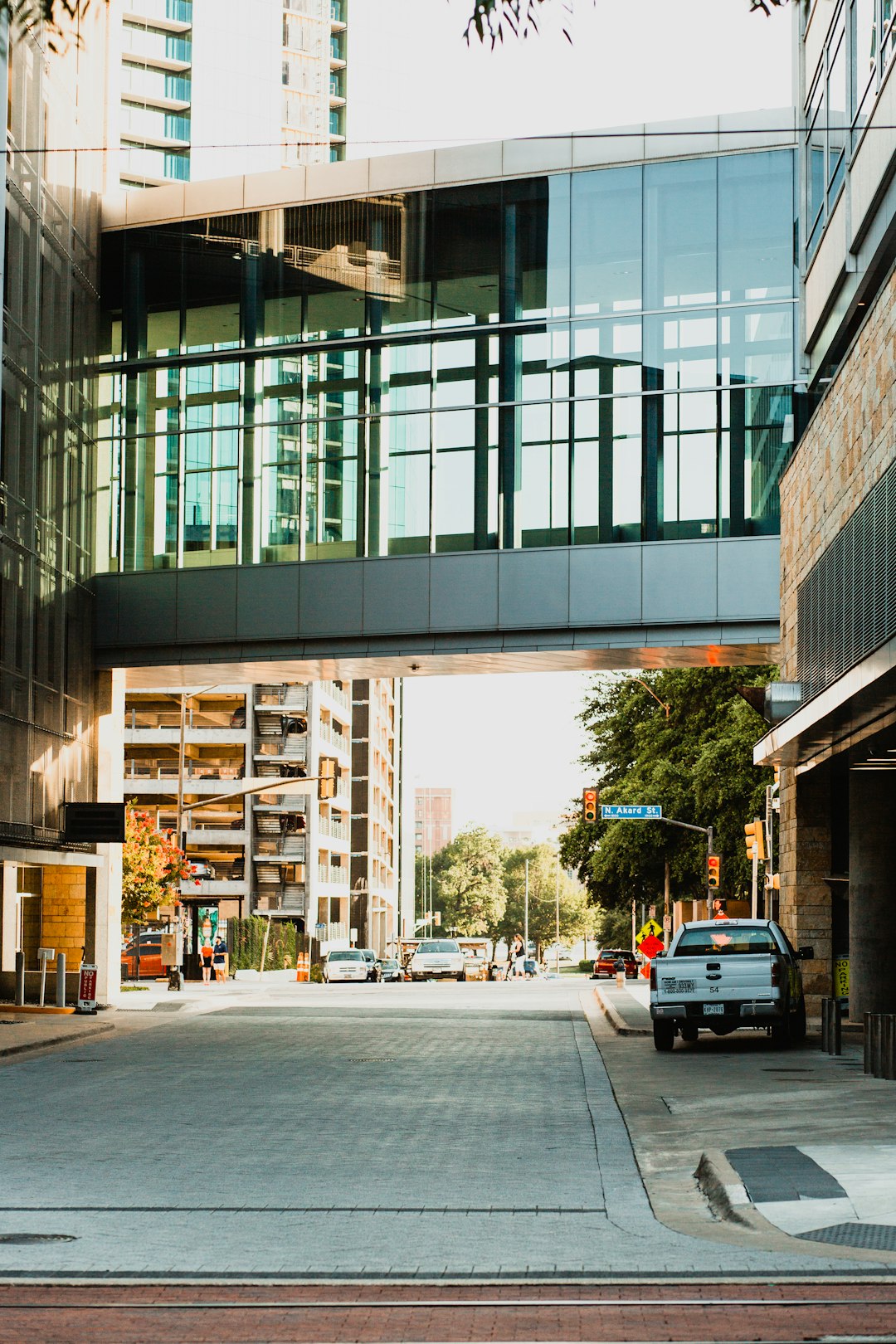 different vehicles parking near buildings