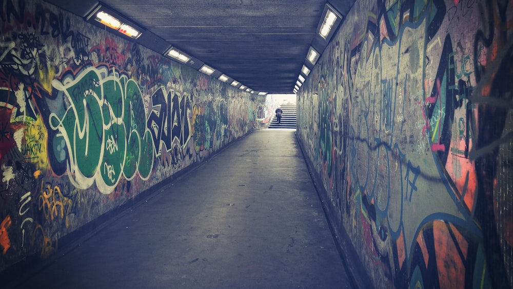 graffiti painted on underpass walls