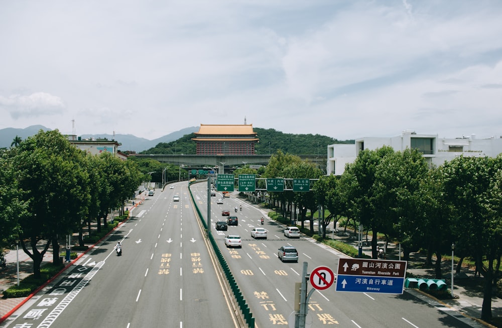 vehicles on road