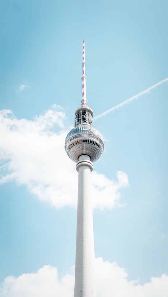 low angle view of tower in St. Mary's Church Germany