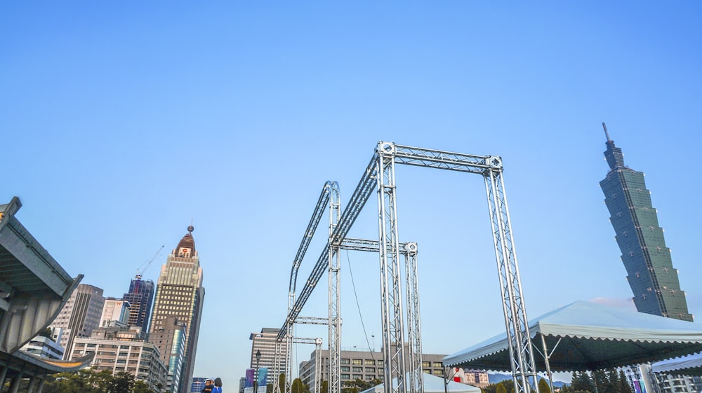 self-anchored suspension bridge view at daytime