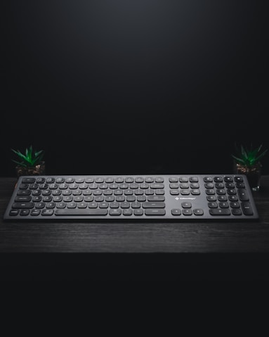 gray wireless computer keyboard