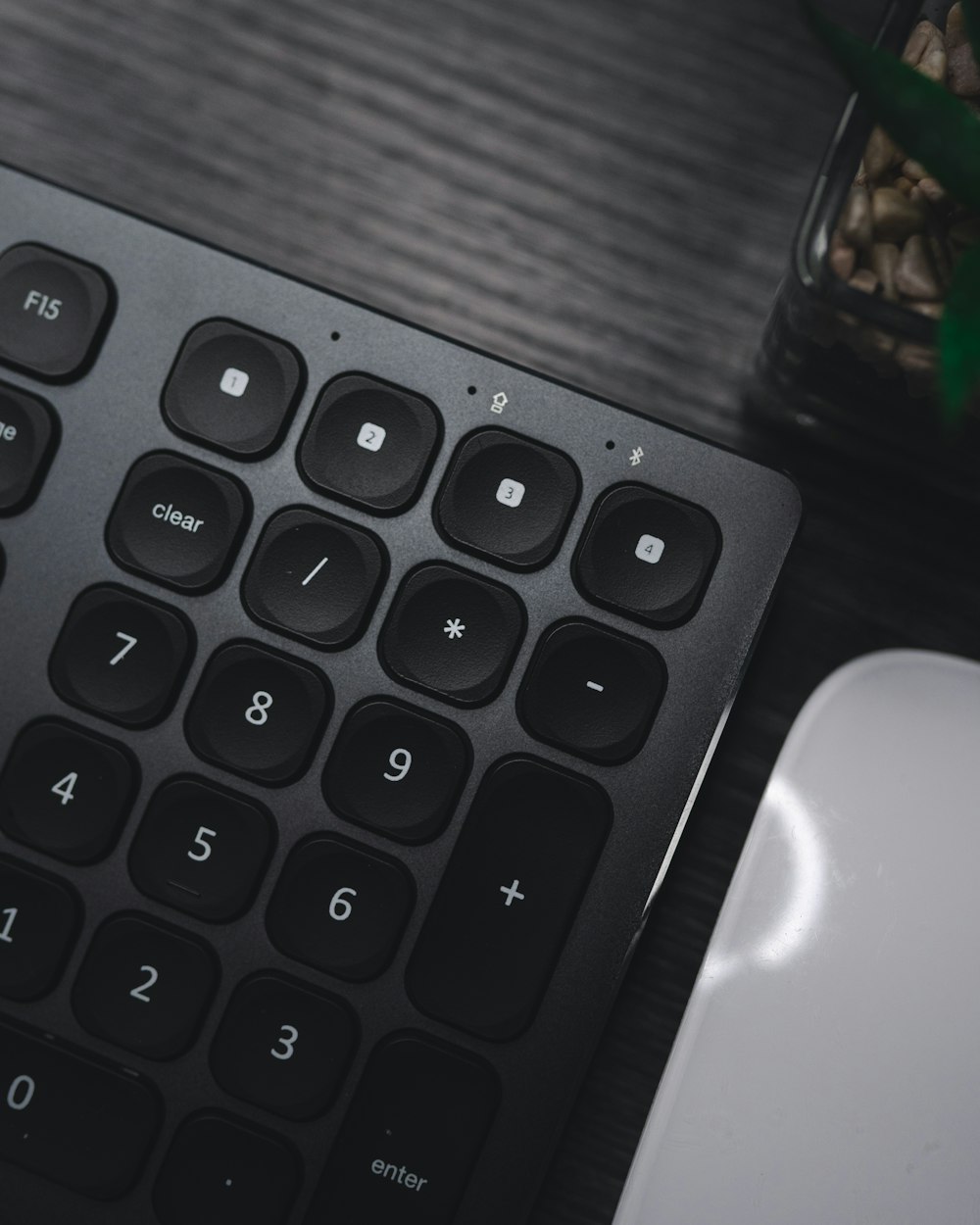 a close up of a keyboard and a mouse