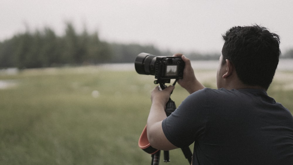 man holding camera