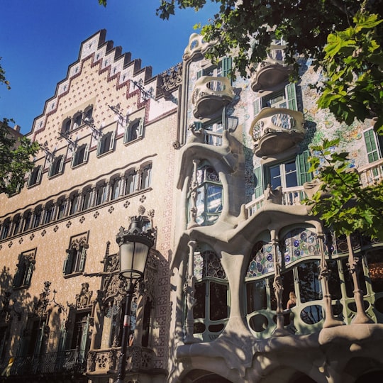 low angle photography of building in Casa Batlló Spain