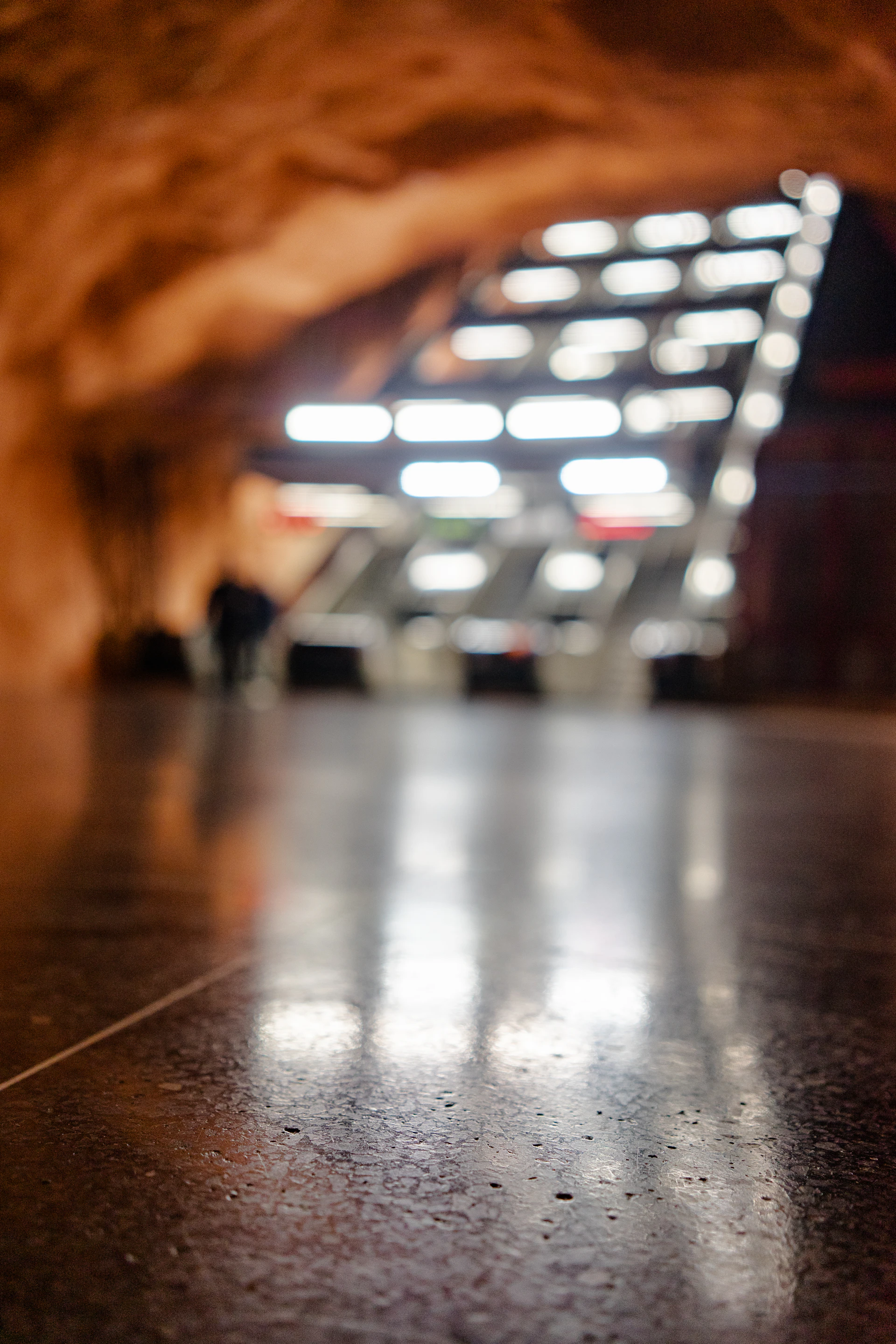 Before and after shot of a basement floor transformation featuring rich flake system combined with epoxy-gloss accents, under warm ambient lighting.