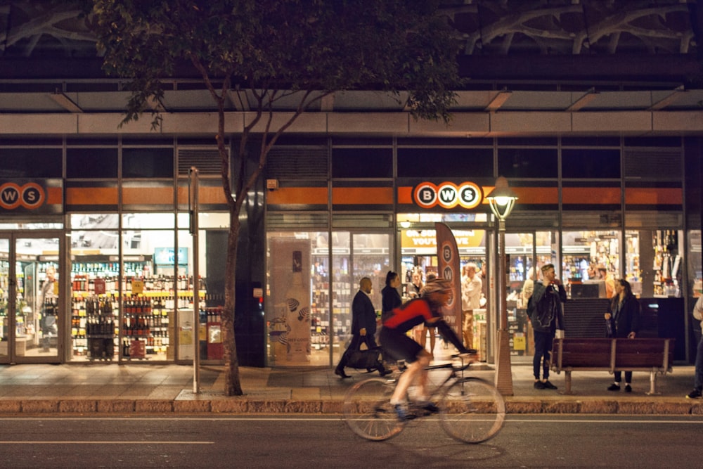 man riding on bike