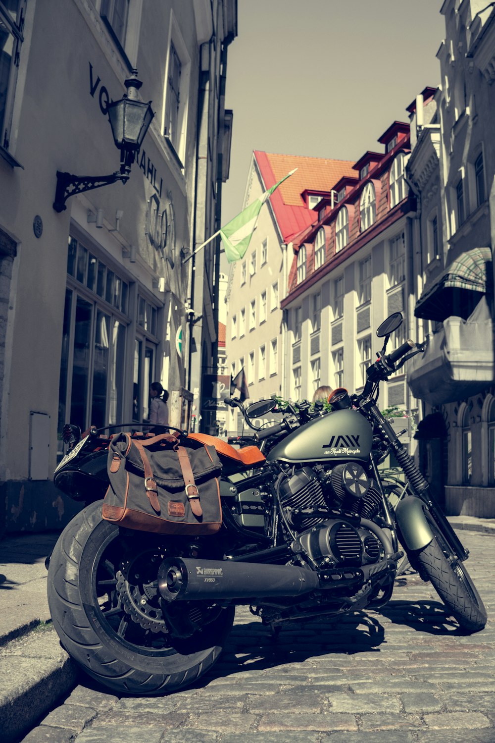 black and gray motorcycle on road