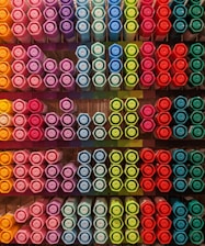 assorted-color marker pens