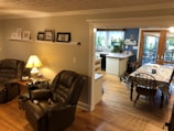 A warm and inviting living space at the transitional care housing.