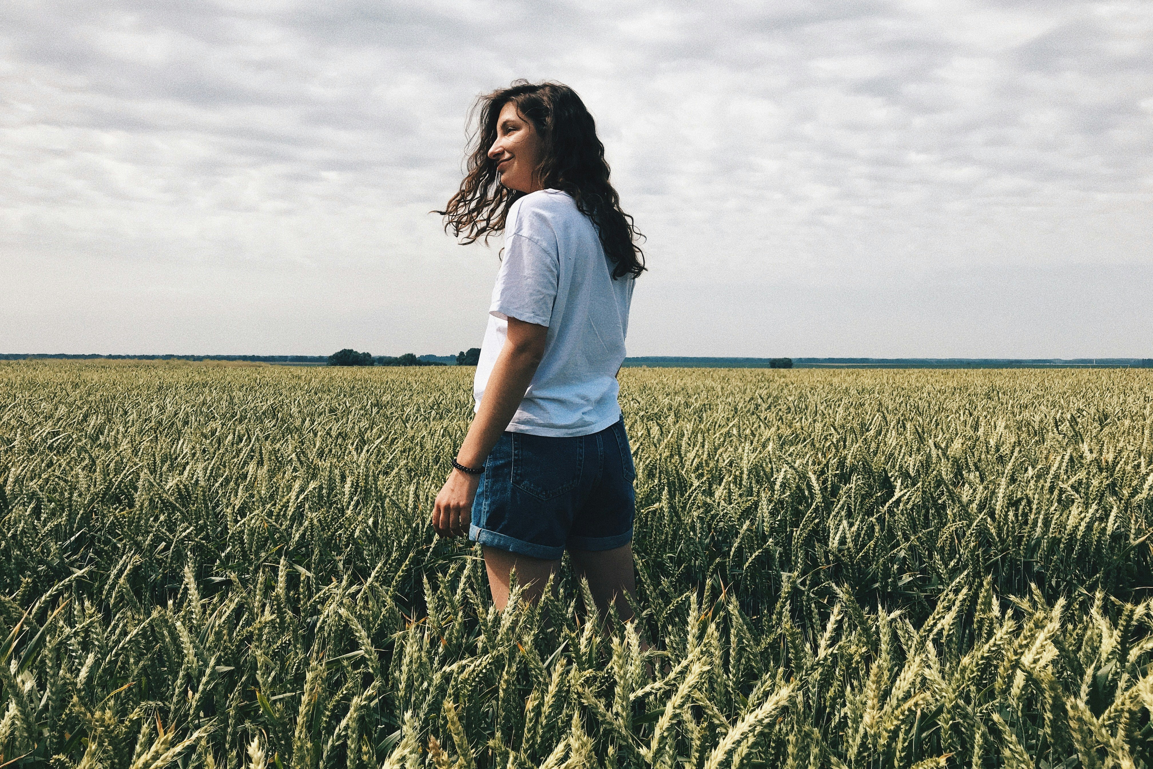 woman standing on grass