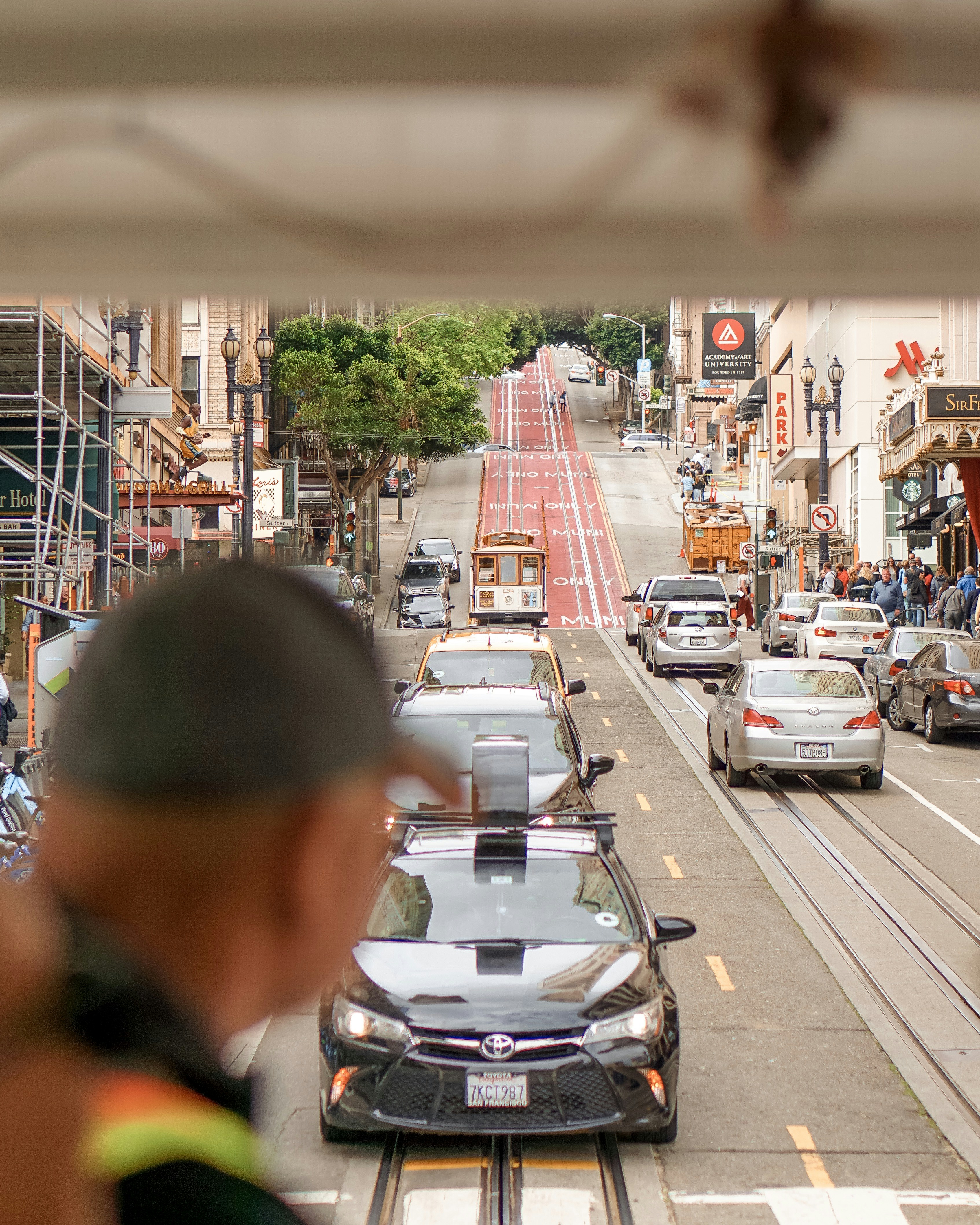 vehicles on paved road