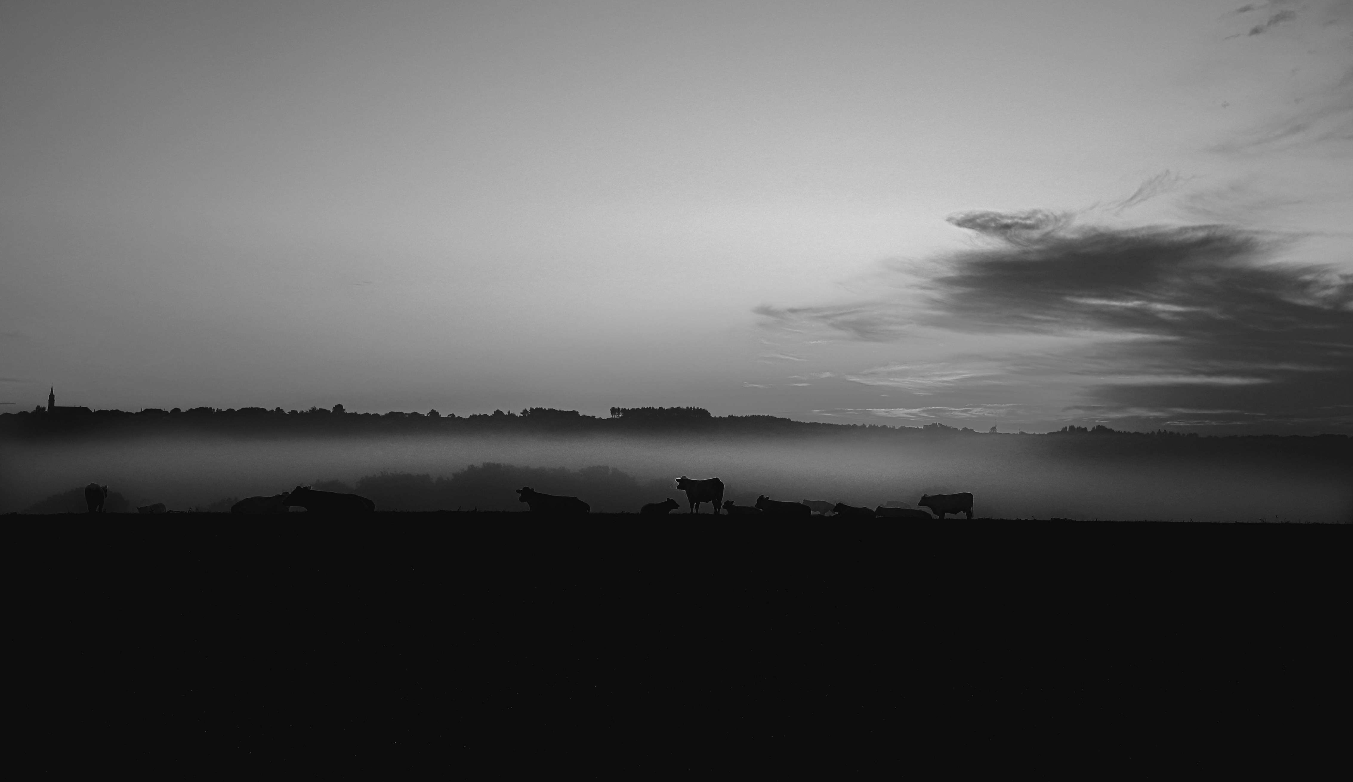 city and clouds during nighttime