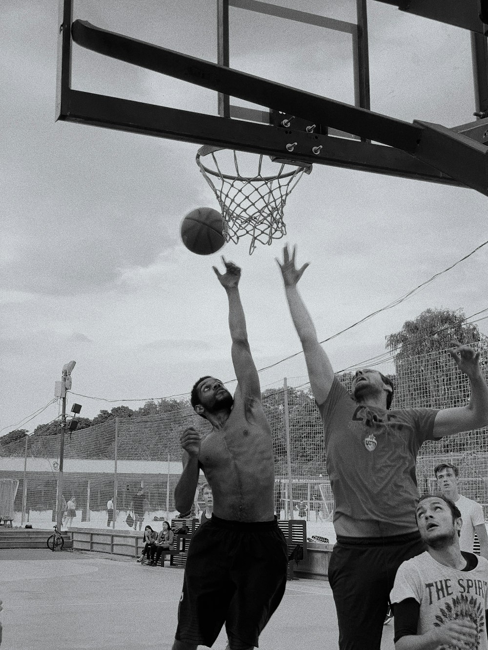 people playing basketball