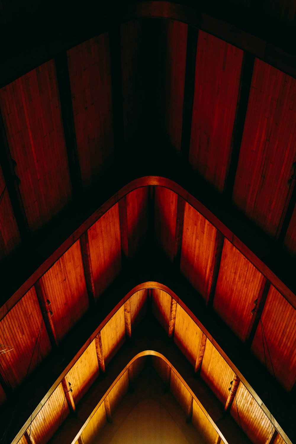 an overhead view of a church with a clock