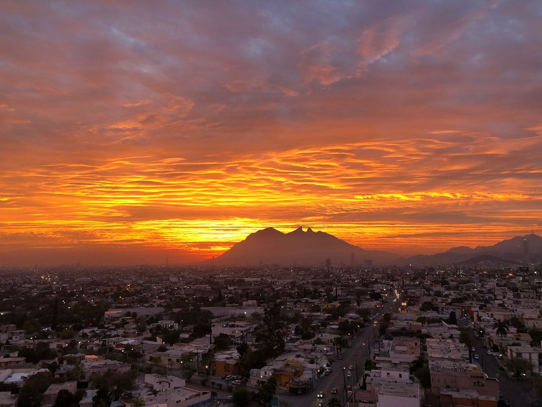 aerial view of buildings during golden hour,