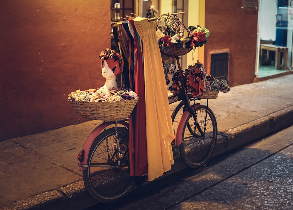 flowers on bike