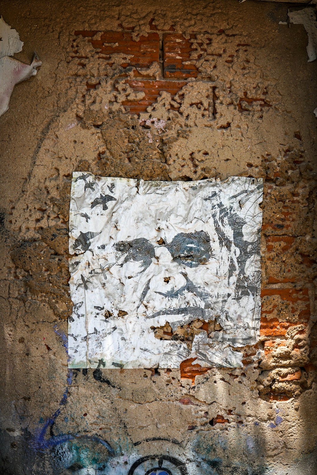 man portrait on wall