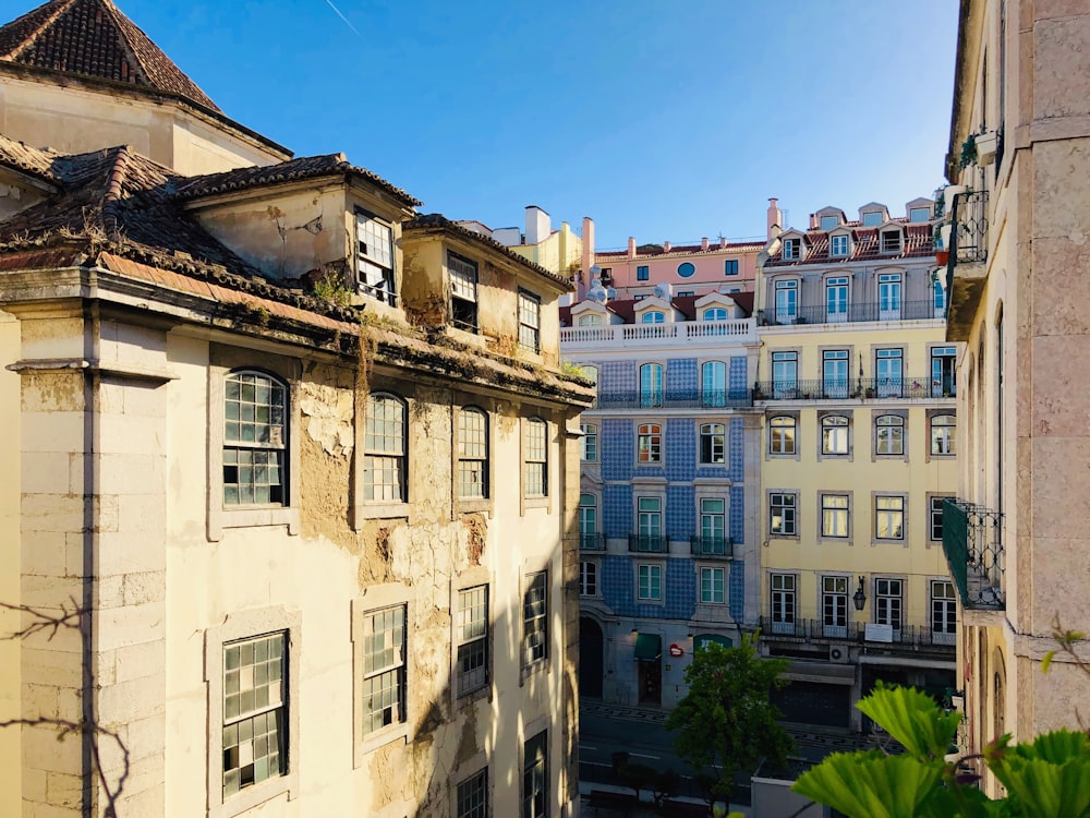 architectural photography of brown building